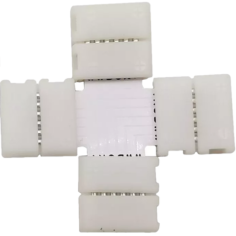 6 pin 12mm X shape 4 way RGBCCT connector (with 4 free clip connectors)